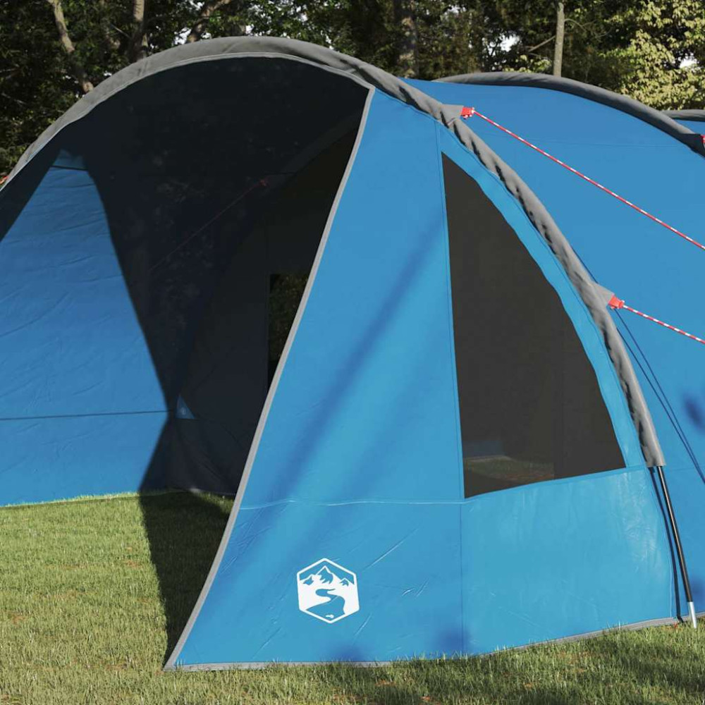 Produktbild för Tunnel Tent 6-Person med tak Blå och grå 890 x 470 x 220 cm