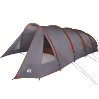Produktbild för Tunnel Tent 6-Person med tak Grå och orange 890 x 470 x 220 cm