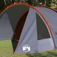 Produktbild för Tunnel Tent 6-Person med tak Grå och orange 890 x 470 x 220 cm
