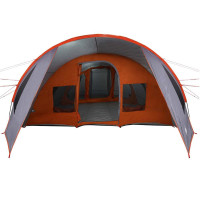 Produktbild för Tunnel Tent 6-Person med tak Grå och orange 890 x 470 x 220 cm