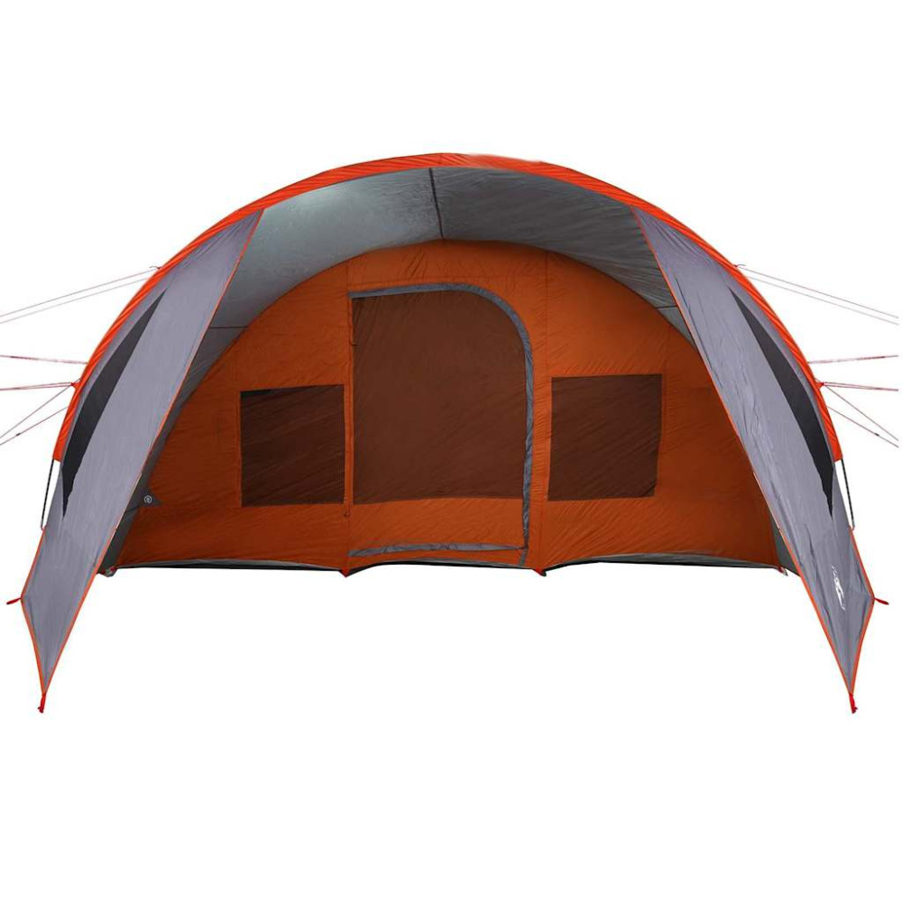 Produktbild för Tunnel Tent 6-Person med tak Grå och orange 890 x 470 x 220 cm