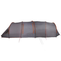 Produktbild för Tunnel Tent 6-Person med tak Grå och orange 890 x 470 x 220 cm