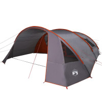 Produktbild för Tunnel tält för 6 personer Grå och orange 700 x 590 x 215 cm