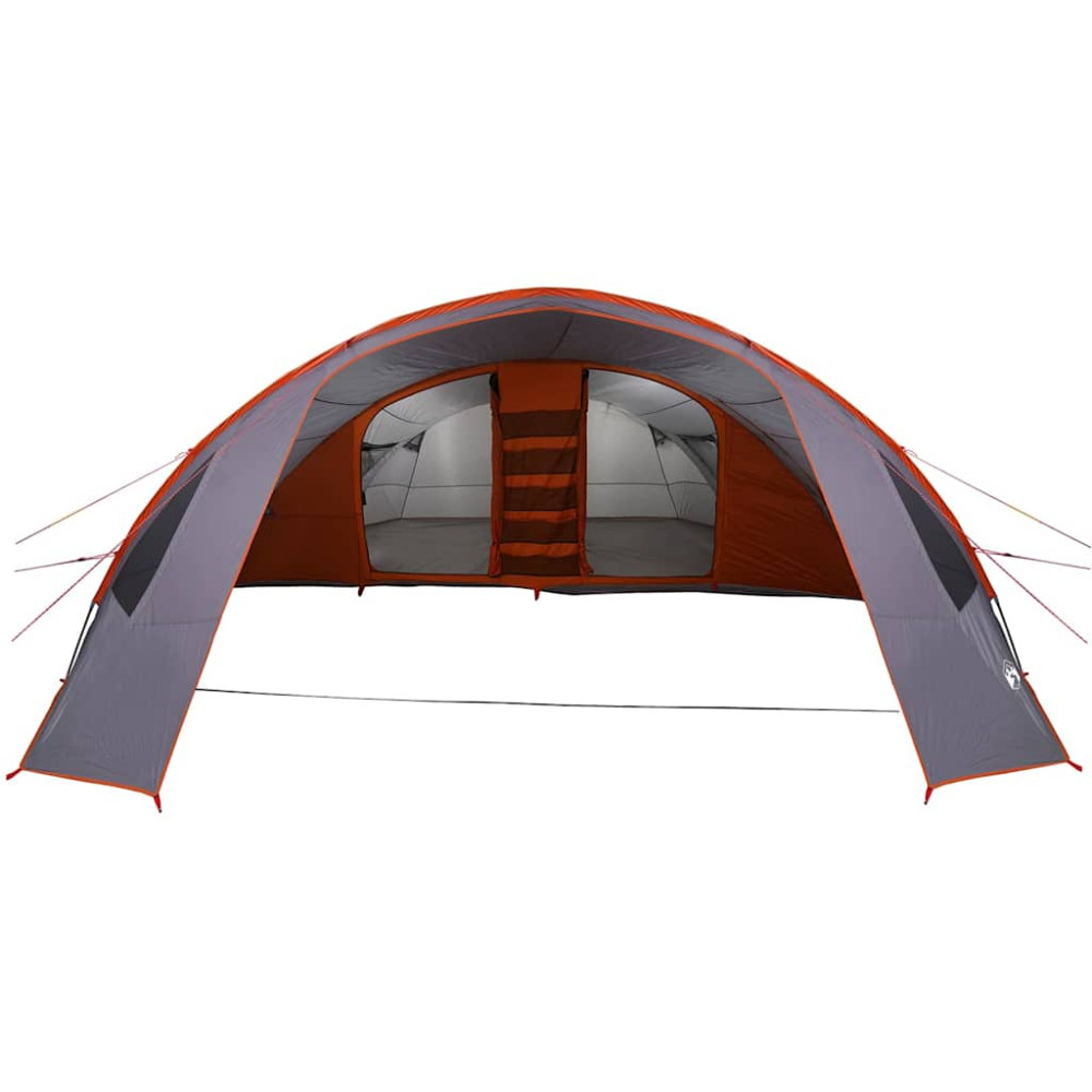 Produktbild för Tunnel tält för 6 personer Grå och orange 700 x 590 x 215 cm