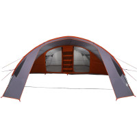 Produktbild för Tunnel tält för 6 personer Grå och orange 700 x 590 x 215 cm