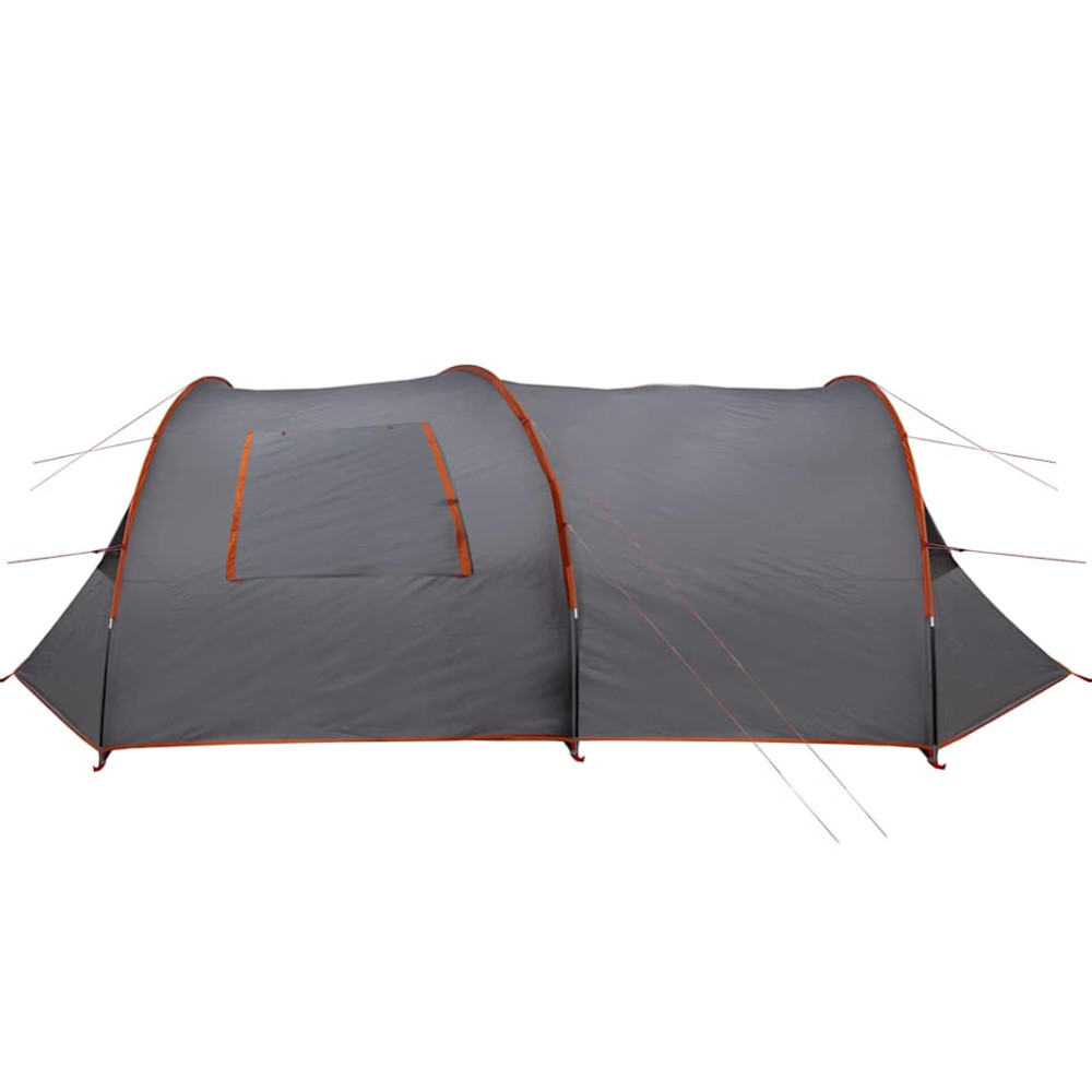 Produktbild för Tunnel tält för 6 personer Grå och orange 700 x 590 x 215 cm