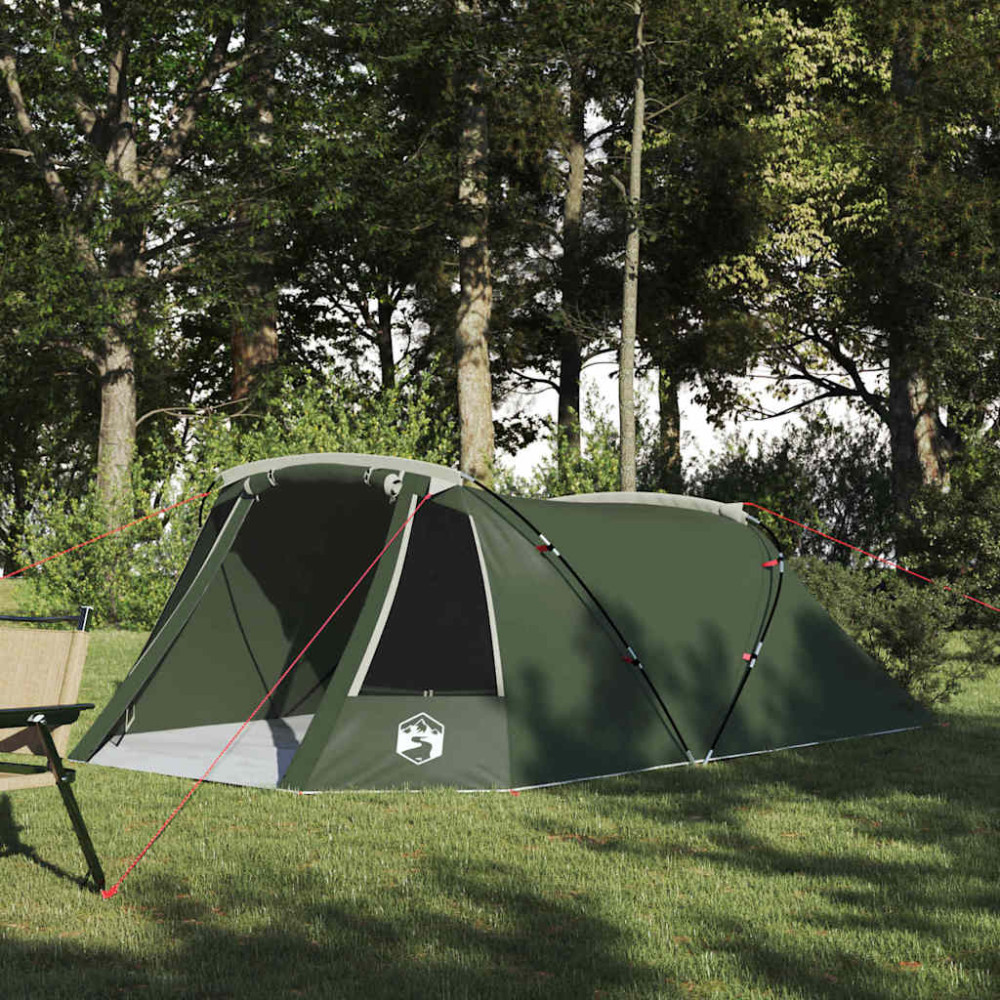 Produktbild för Tunnel Tent 3-Person med tak Grön och Vit 328 x 228 x 115 cm