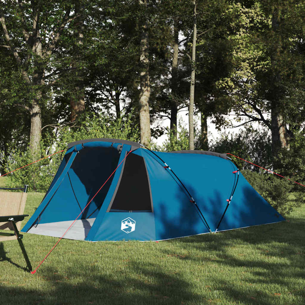 Produktbild för Tunnel Tent 3-Person med tak Blå och grå 328 x 228 x 115 cm