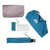 Produktbild för Tunnel Tent 3-Person med tak Blå och grå 328 x 228 x 115 cm