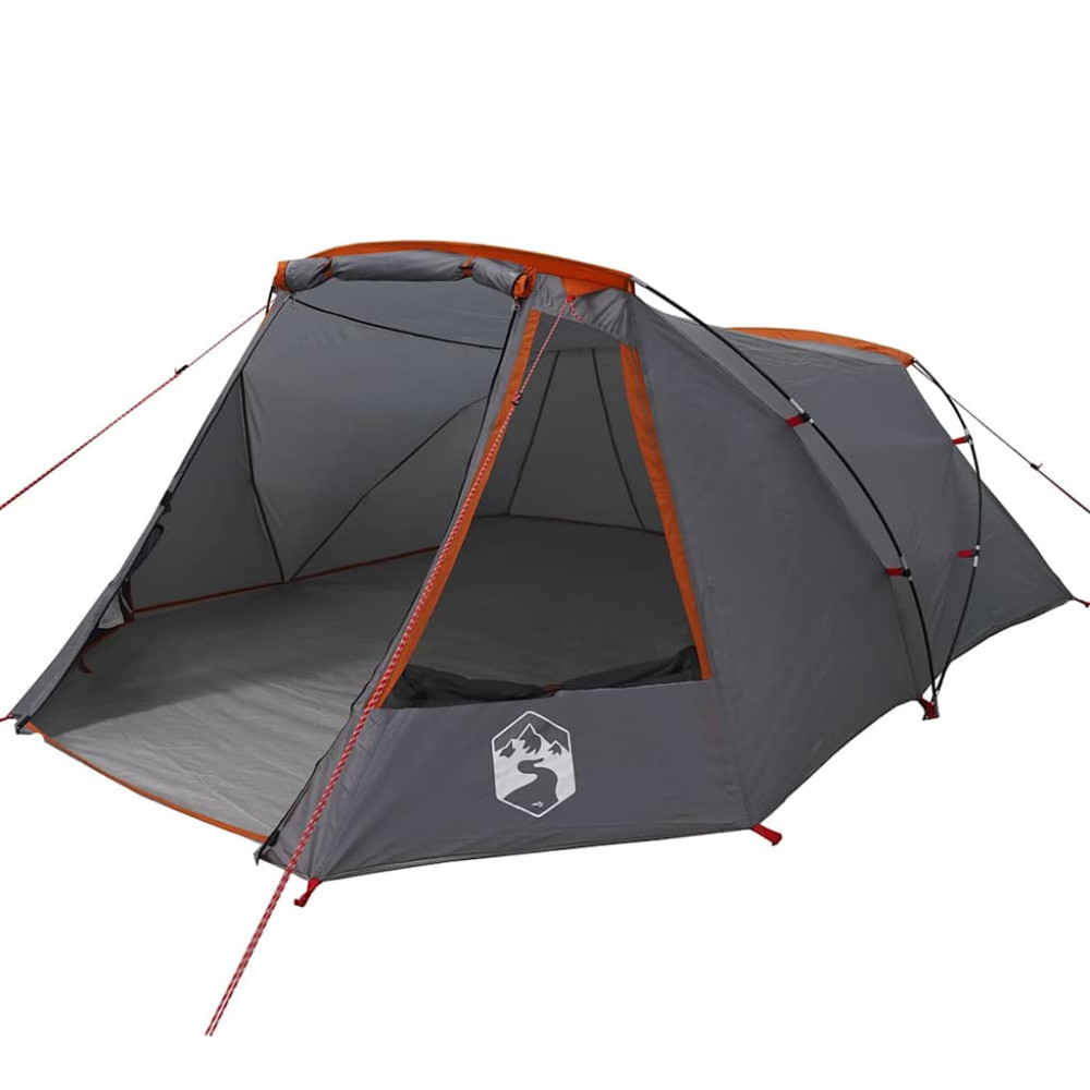 Produktbild för Tunnel Tent 3-Person med tak Grå och orange 328 x 228 x 115 cm