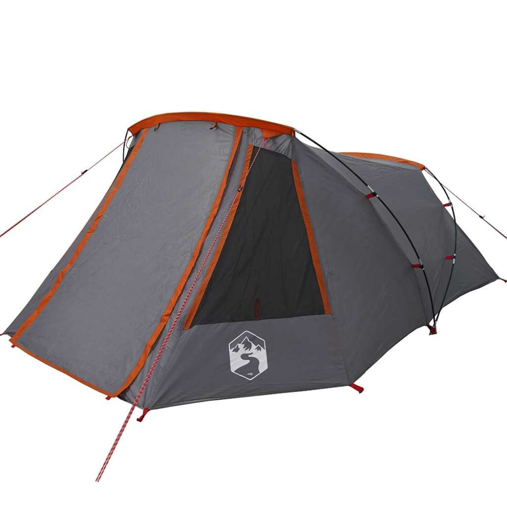 Produktbild för Tunnel Tent 3-Person med tak Grå och orange 328 x 228 x 115 cm