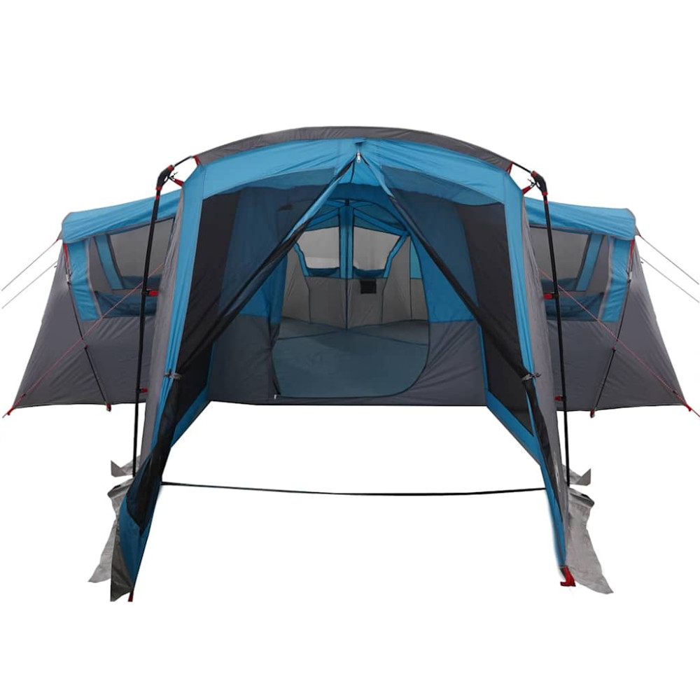 Produktbild för Familjetält 20-personer med tak Blå och grå 745 x 700 x 217 cm