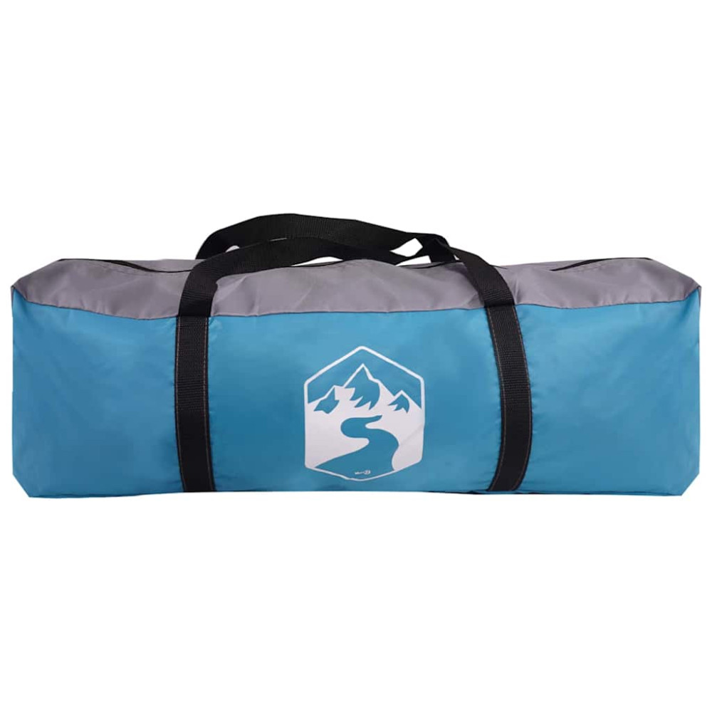 Produktbild för Familjetält 20-personer med tak Blå och grå 745 x 700 x 217 cm
