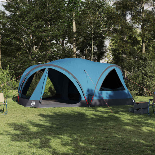 vidaXL Familjetält för 10 personer Blå och grå 460 x 430 x 214 cm