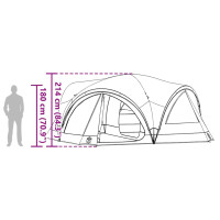 Produktbild för Familjetält för 10 personer Blå och grå 460 x 430 x 214 cm