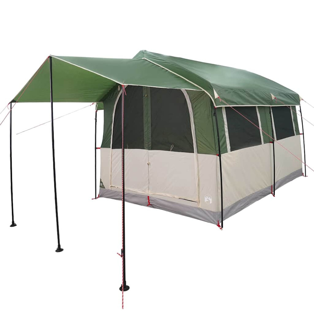 Produktbild för Familjedom 4-personer med tak Grön och Vit 324 x 255 x 230 cm