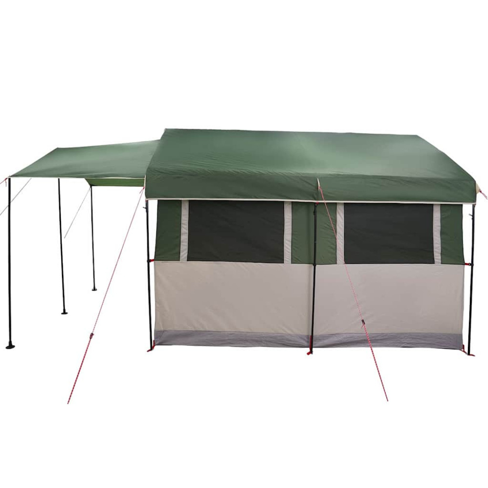 Produktbild för Familjedom 4-personer med tak Grön och Vit 324 x 255 x 230 cm