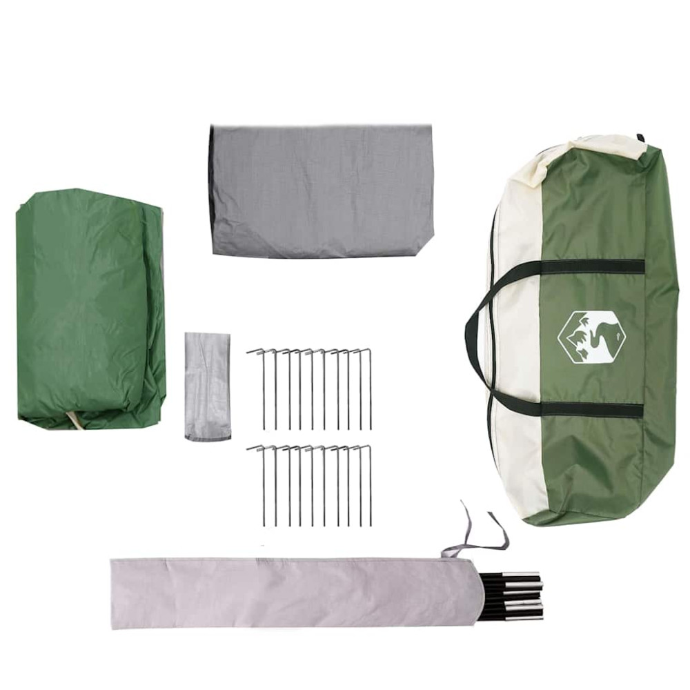 Produktbild för Familjedom 4-personer med tak Grön och Vit 324 x 255 x 230 cm