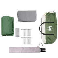 Produktbild för Familjedom 4-personer med tak Grön och Vit 324 x 255 x 230 cm