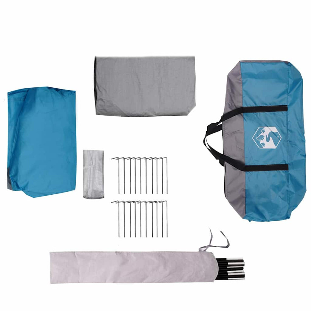 Produktbild för Familjedom 4-personer med tak Blå och grå 324 x 255 x 230 cm