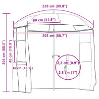 Produktbild för Fiskestångsparaply Gul armé 240 x 210 cm Oxford Polyester