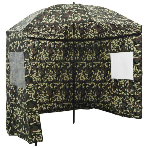 vidaXL Fiskestångsparaply Kamouflage 300 x 240 cm Oxford Polyester - Parasoll & Övriga Solskydd