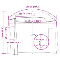 Produktbild för Fiskestångsparaply Gul armé 300 x 240 cm Oxford Polyester