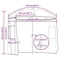 Produktbild för Fiskestångsparaply Gul armé 220 x 185 cm Oxford Polyester