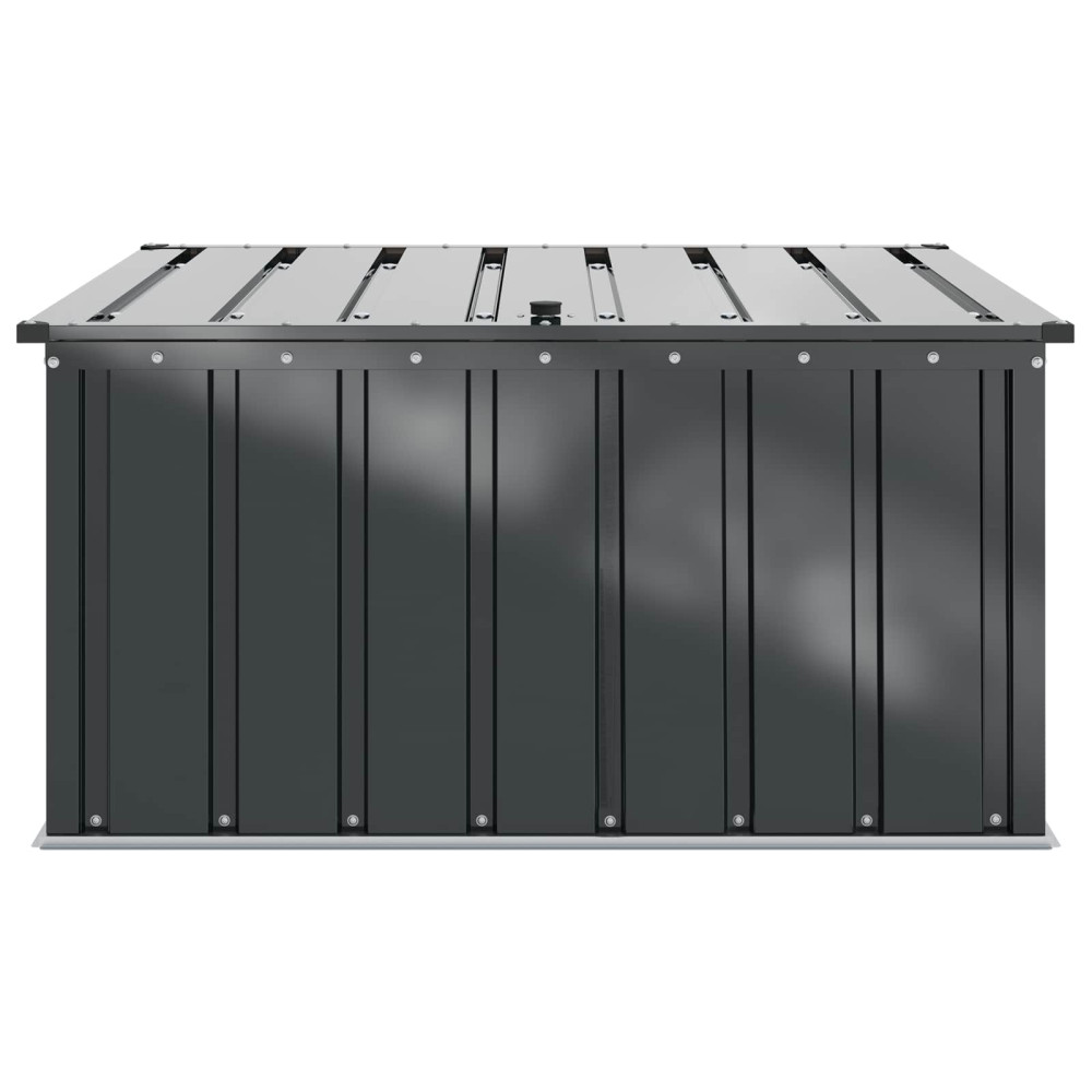 Produktbild för Trädgårdsförvaringslåda Svart 101 x 82 x 50 cm Stål