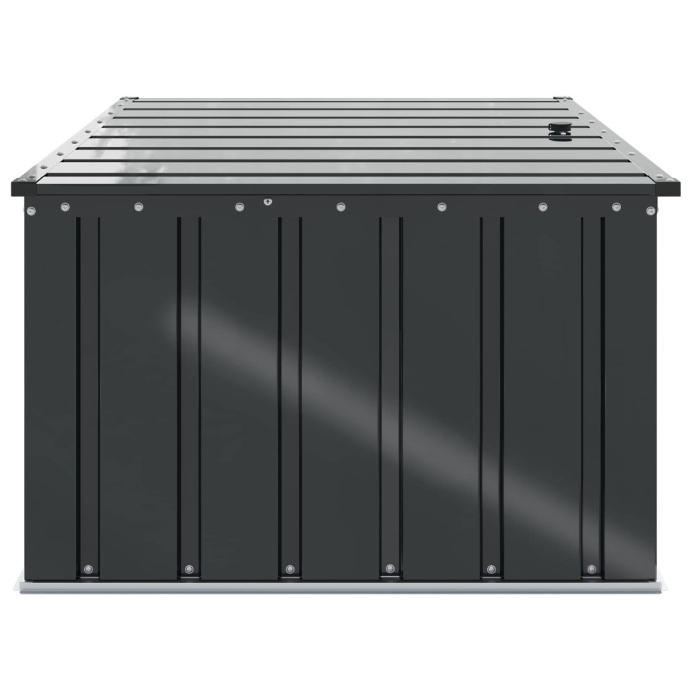 Produktbild för Trädgårdsförvaringslåda Svart 101 x 82 x 50 cm Stål