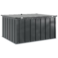 Produktbild för Trädgårdsförvaringslåda Svart 101 x 82 x 50 cm Stål