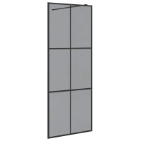 Produktbild för Walk-in Duschvägg Svart 80 x 195 cm härdat glas