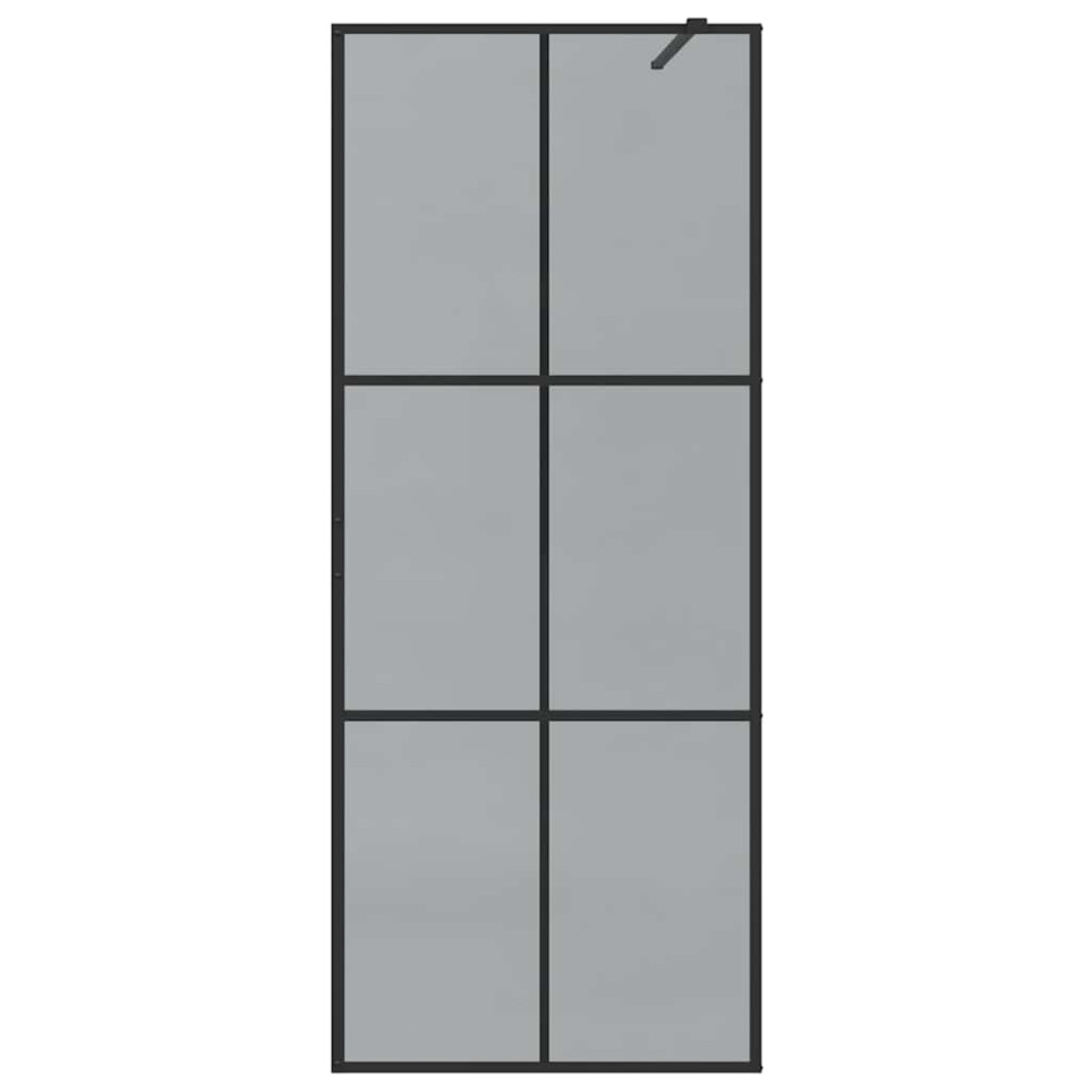 Produktbild för Walk-in Duschvägg Svart 80 x 195 cm härdat glas