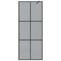 Produktbild för Walk-in Duschvägg Svart 80 x 195 cm härdat glas