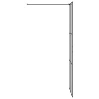 Produktbild för Walk-in Duschvägg Svart 80 x 195 cm härdat glas