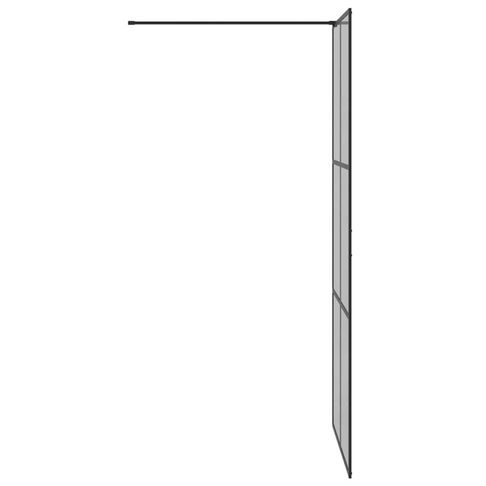 Produktbild för Walk-in Duschvägg Svart 90 x 195 cm härdat glas