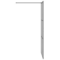 Produktbild för Walk-in Duschvägg Svart 90 x 195 cm härdat glas