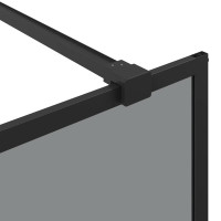 Produktbild för Walk-in Duschvägg Svart 90 x 195 cm härdat glas