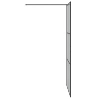 Produktbild för Walk-in Duschvägg Svart 100 x 195 cm härdat glas