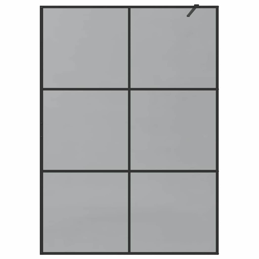 Produktbild för Walk-in Duschvägg Svart 140 x 195 cm härdat glas
