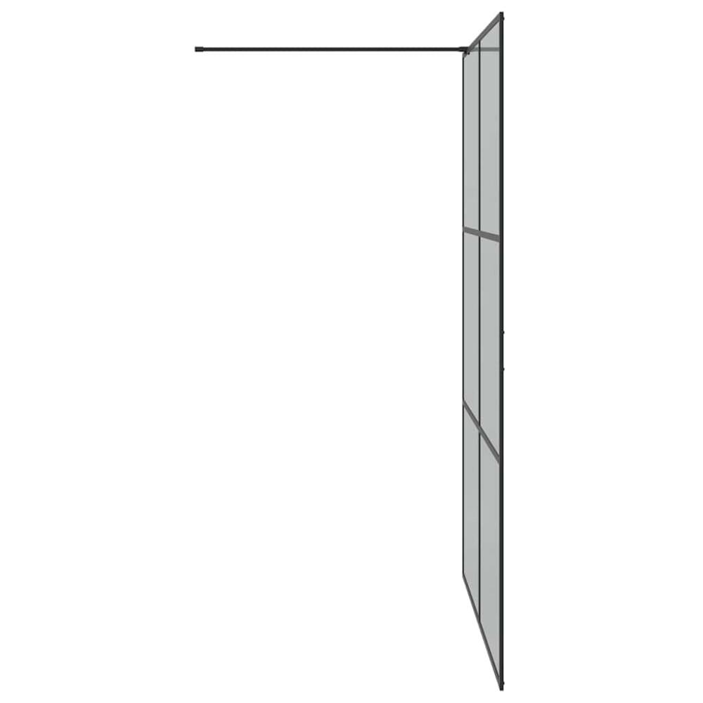 Produktbild för Walk-in Duschvägg Svart 140 x 195 cm härdat glas