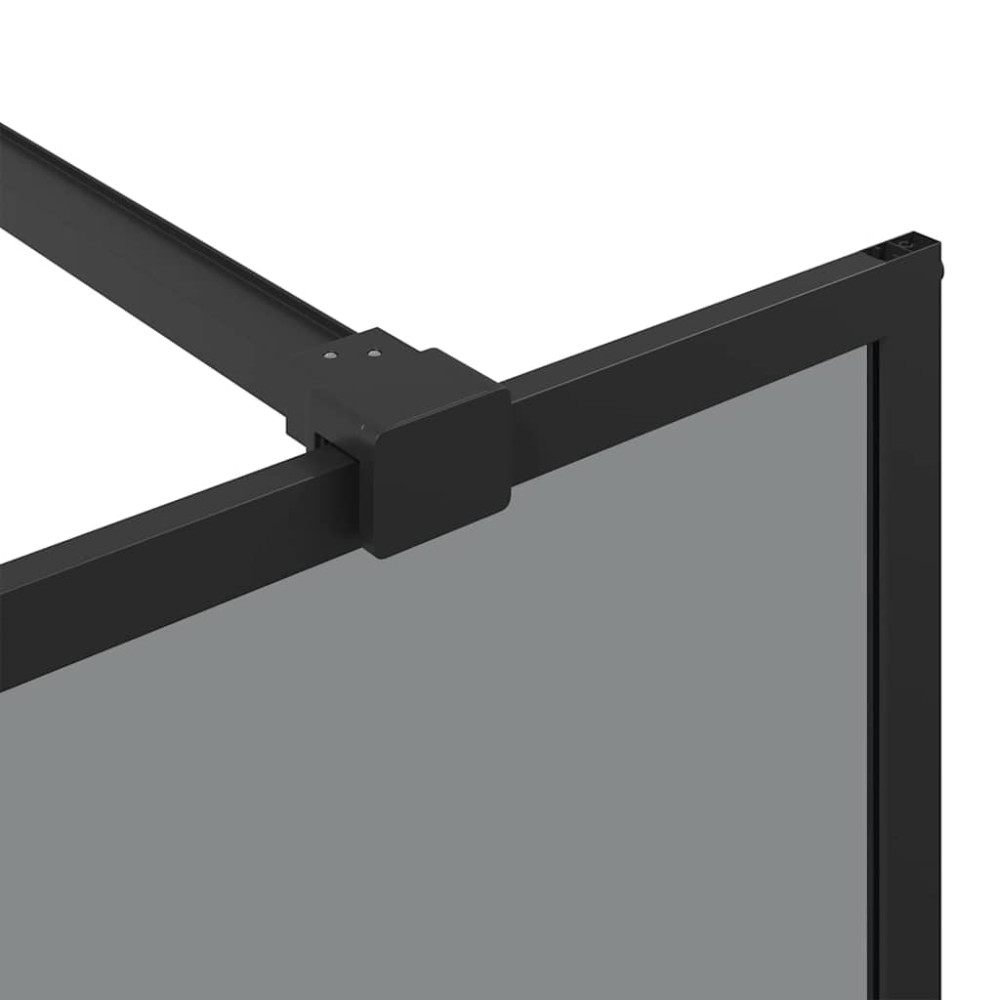 Produktbild för Walk-in Duschvägg Svart 140 x 195 cm härdat glas
