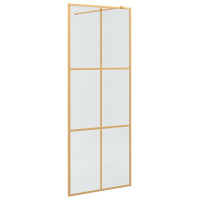 Produktbild för Walk-in Duschvägg Guld 80 x 195 cm härdat glas