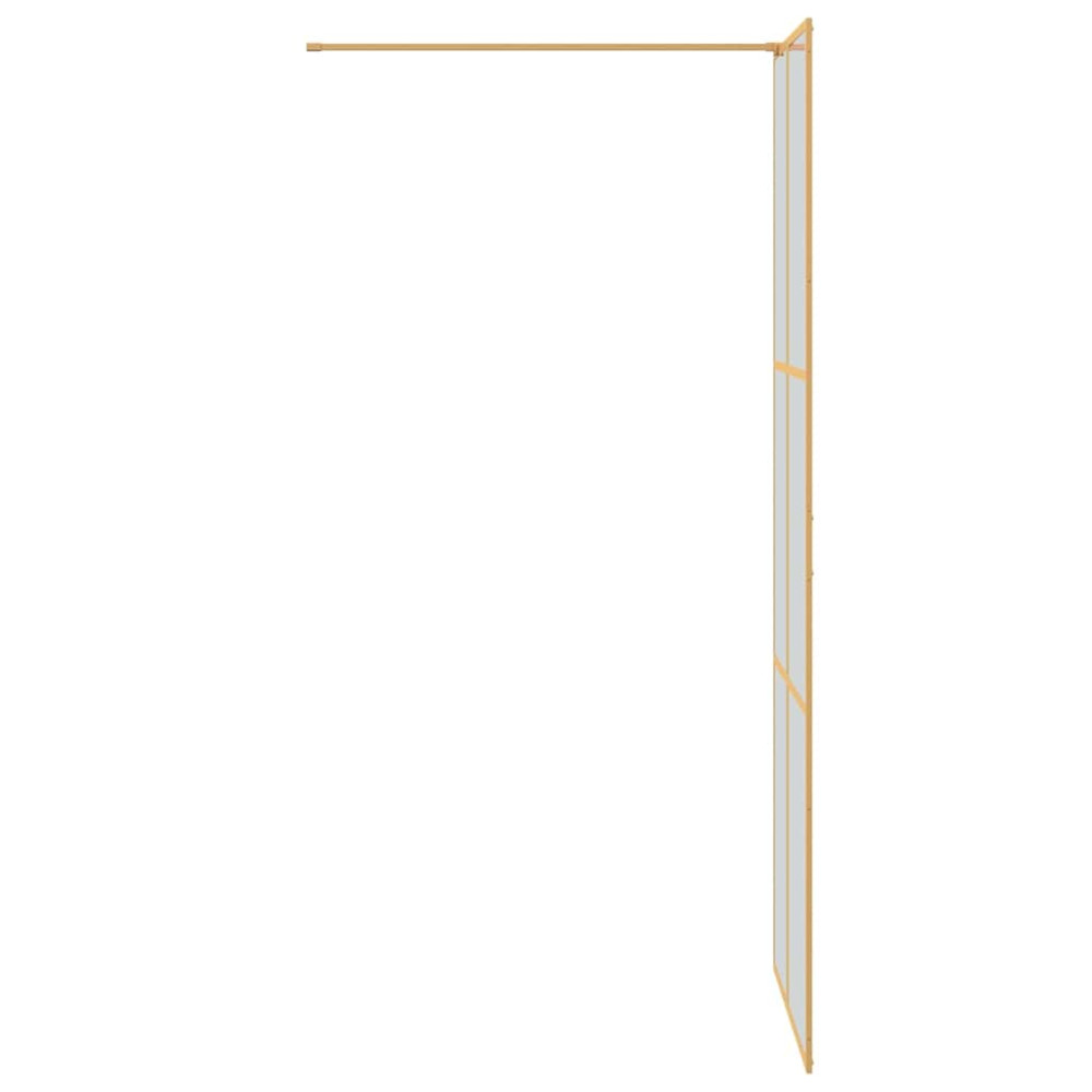 Produktbild för Walk-in Duschvägg Guld 80 x 195 cm härdat glas