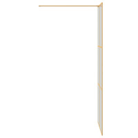 Produktbild för Walk-in Duschvägg Guld 80 x 195 cm härdat glas