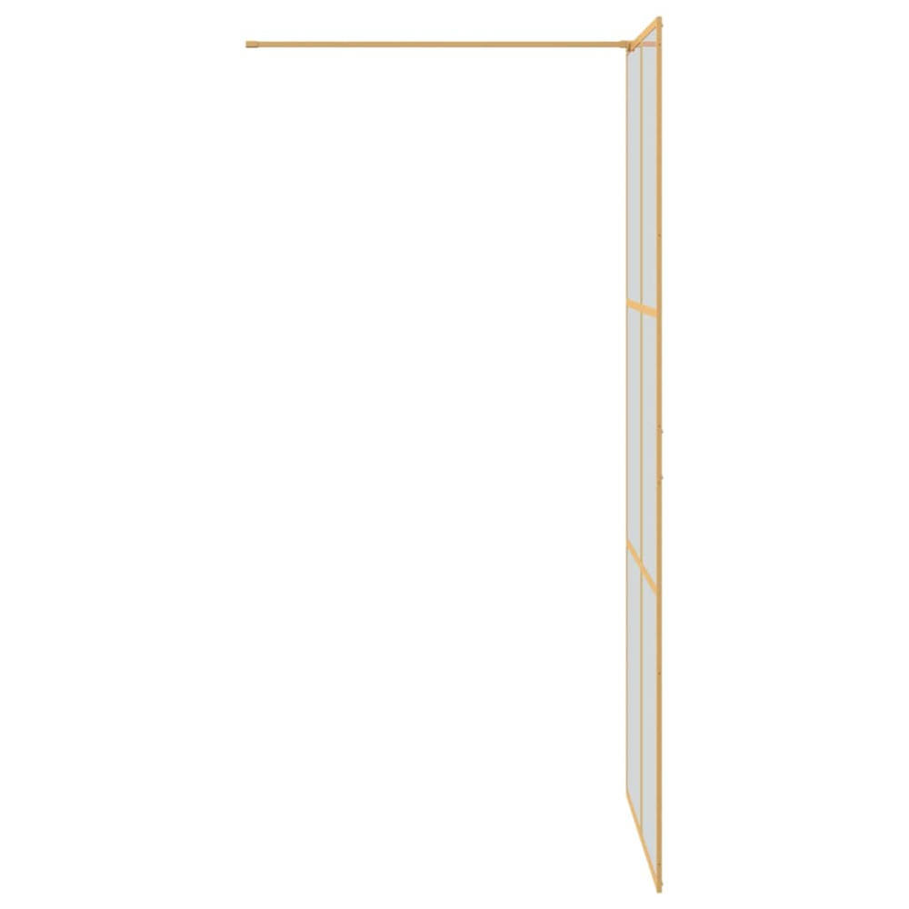 Produktbild för Walk-in Duschvägg Guld 90 x 195 cm härdat glas