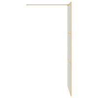 Produktbild för Walk-in Duschvägg Guld 90 x 195 cm härdat glas