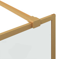 Produktbild för Walk-in Duschvägg Guld 90 x 195 cm härdat glas