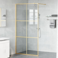 Produktbild för Walk-in Duschvägg Guld 100 x 195 cm härdat glas