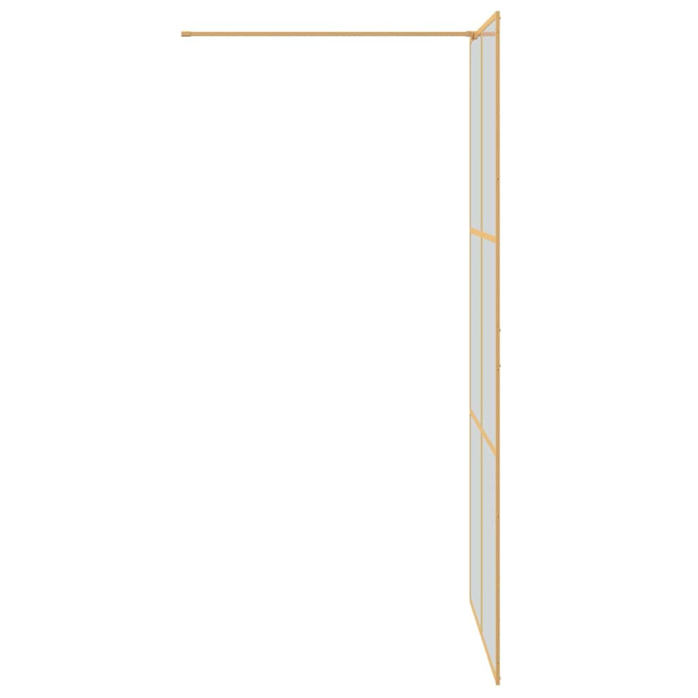 Produktbild för Walk-in Duschvägg Guld 100 x 195 cm härdat glas